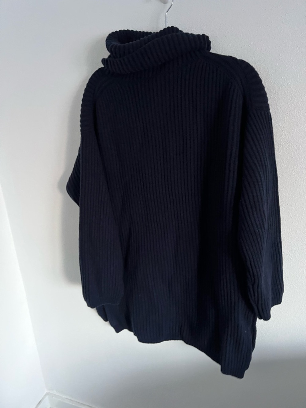 NWT Thakoon Navy Ribbed Turtleneck Pullover, size large - Picture 5 of 8